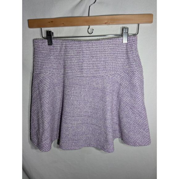 Haute Monde Womens Twirl Tweed Mini Skirt Sz M Purple Pastel Academia Feminine - Picture 4 of 6